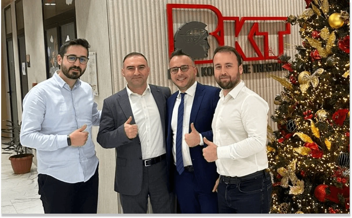 The BKT and B2Metric teams at BKT's office