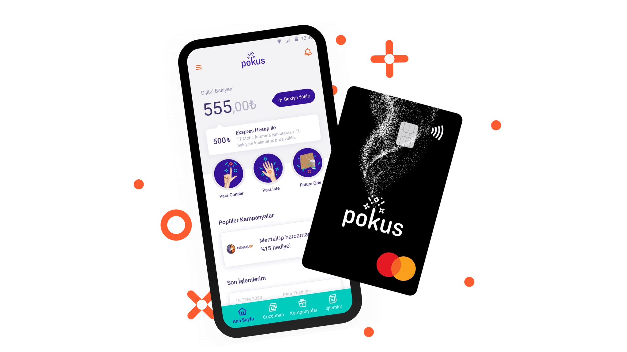 The Pokus mobile app and payment card